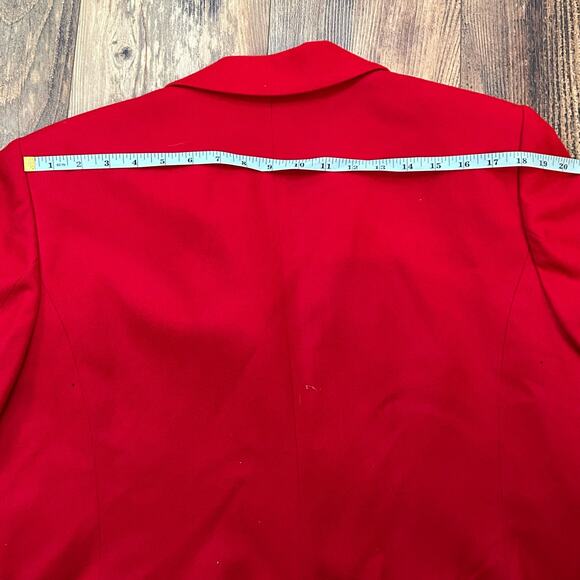 Vintage Pendleton Wool Blazer Red USA Made 16 Petite 1990s 1980s - Picture 10 of 12